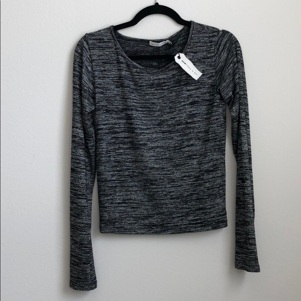 rag & bone JEAN Heather Grey Top